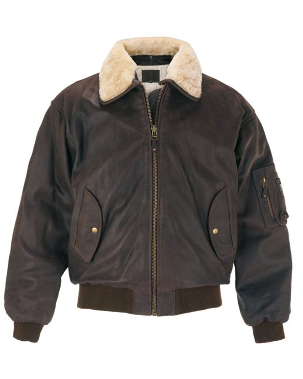 Men's A-2 Brown Leather Bomber Jacket