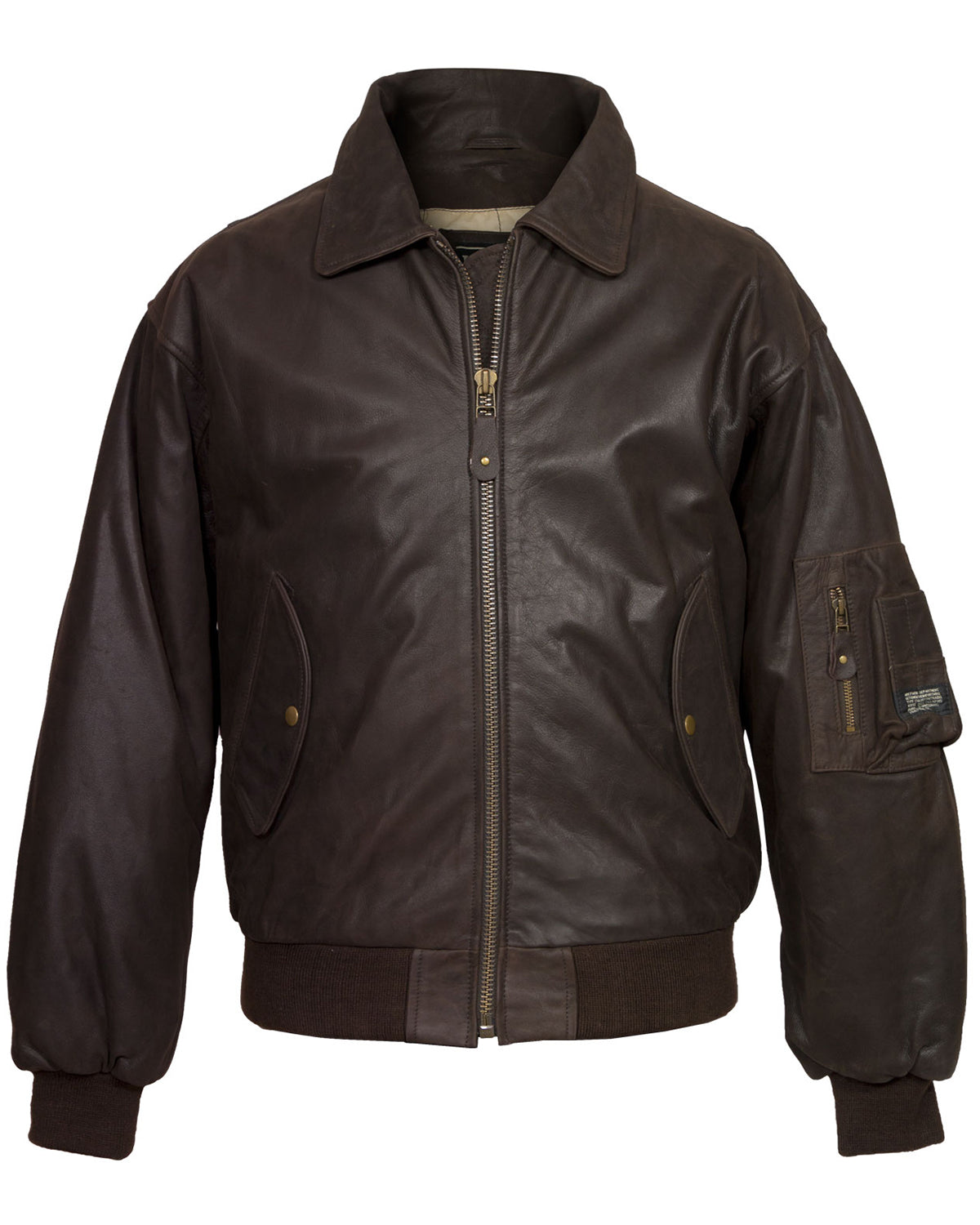 Men's A-2 Brown Leather Bomber Jacket