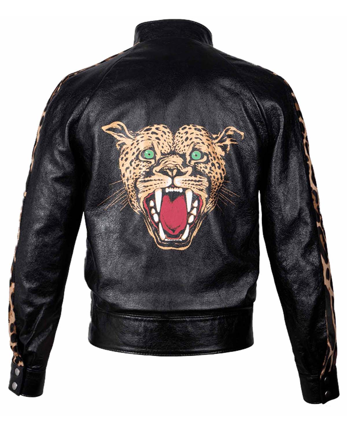 Paradise Garage Jacket Cheetah Design Leather Jacket