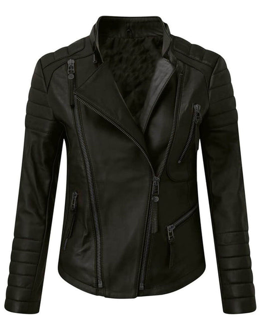 Women's Biker Stylish Leather Jacket