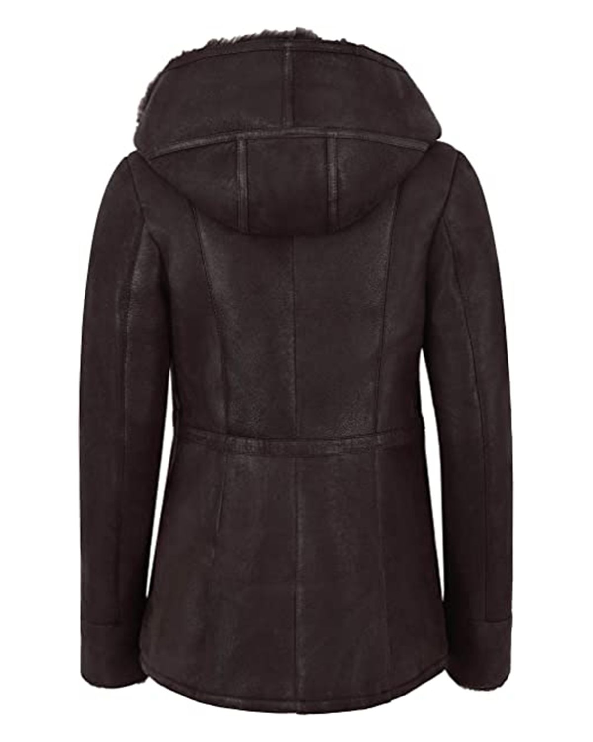 Women's Hooded Fur Shearling Long Jacket