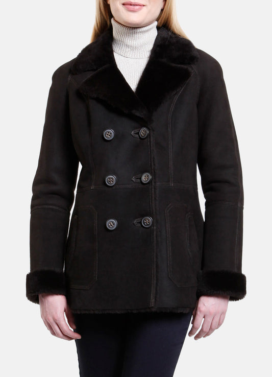 Women's Iconic Black Shearling Leather Jacket