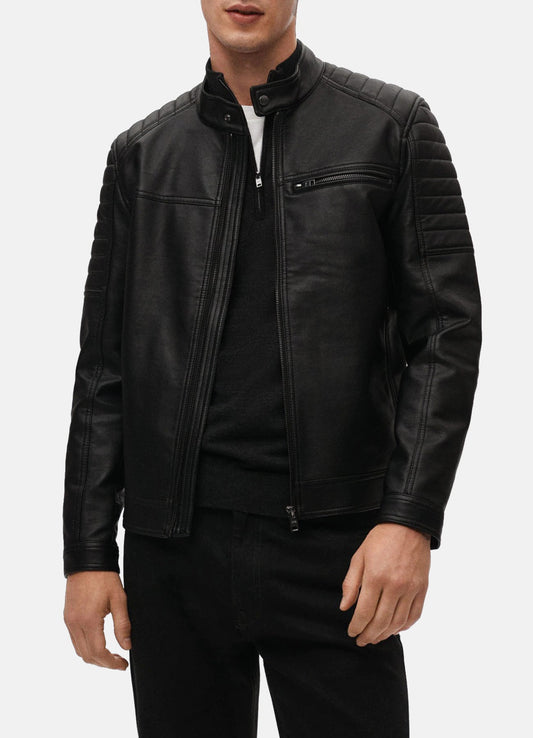 Men's Jade Black Biker Leather Jacket