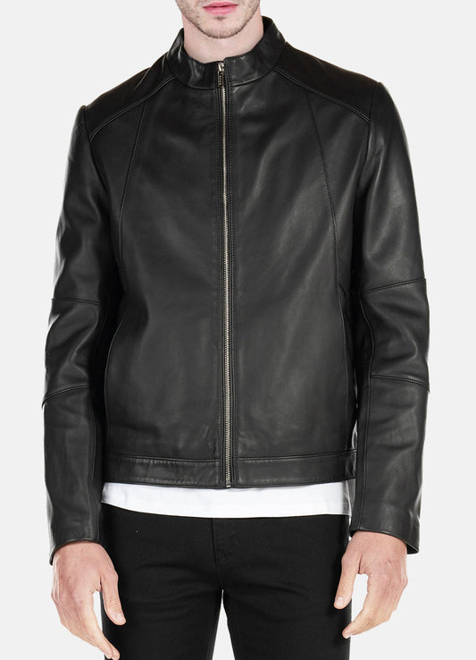 Men's Black Iconic Lambskin Leather Jacket