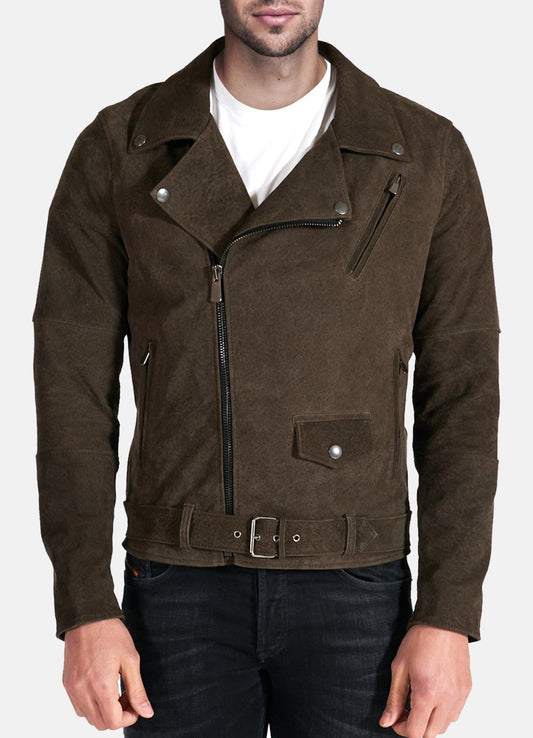 Men's Soft Umber Suede Leather Jacket