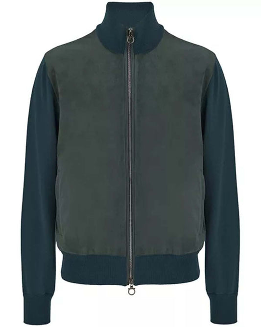 Men's Teal Green Bomber Jacket