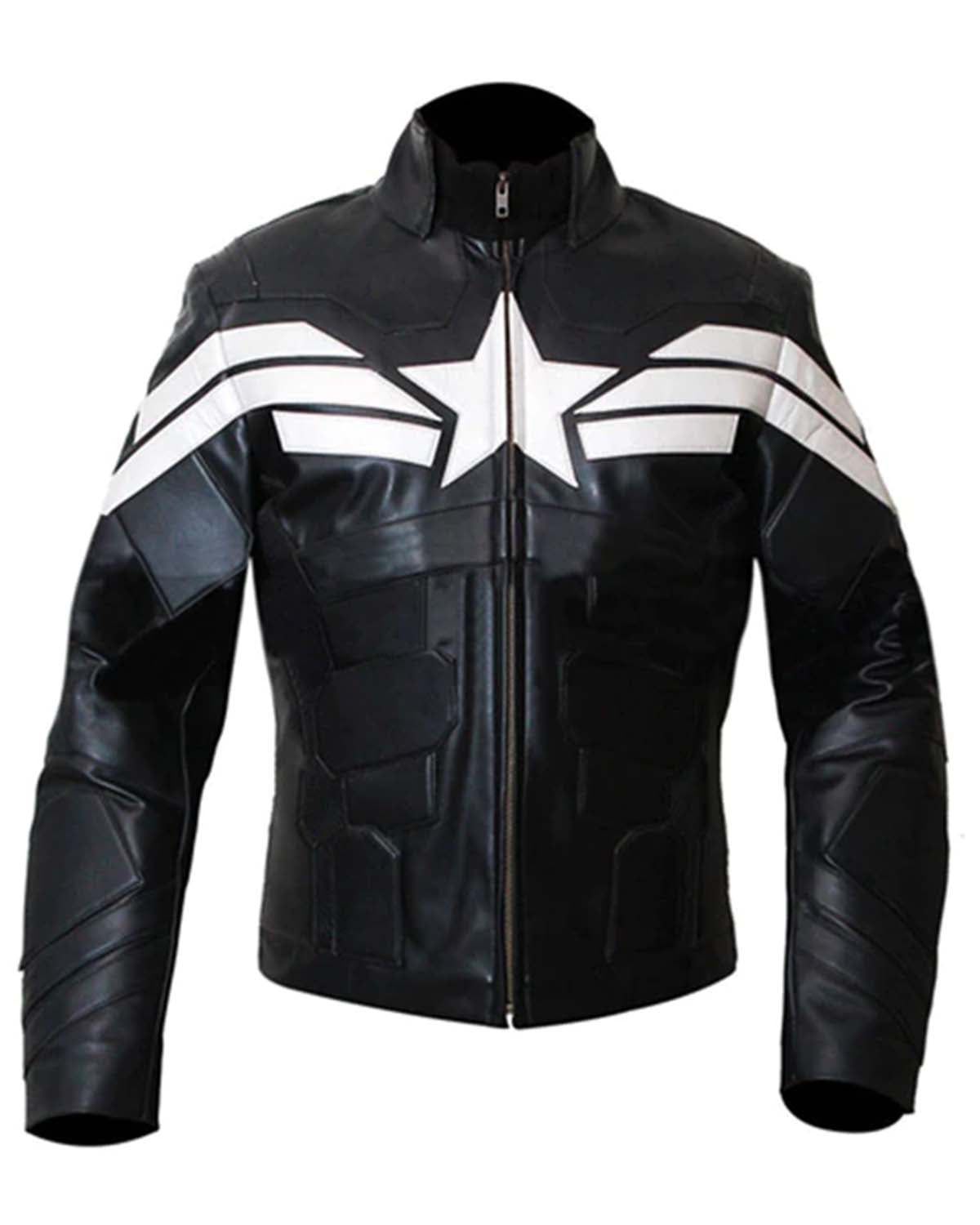 Captain America Winter Soldier Black Leather Jacket