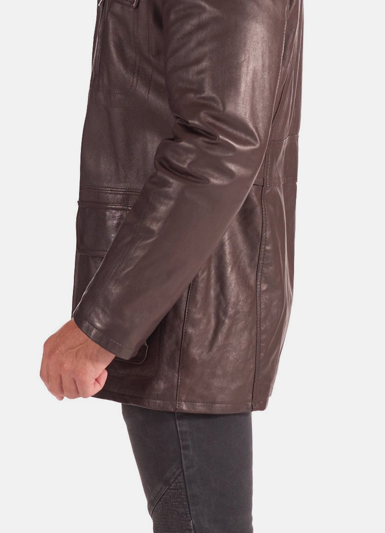 Men's Dark Brown Vintage Leather Coat