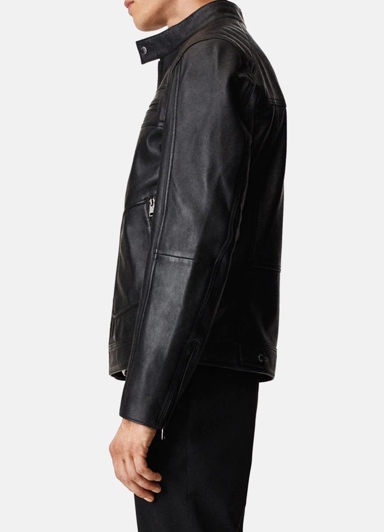 Men's Onyx Black Biker Leather Jacket