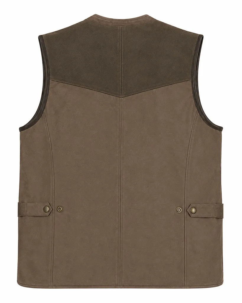 Men's Mid-Brown Shooting Leather Vest