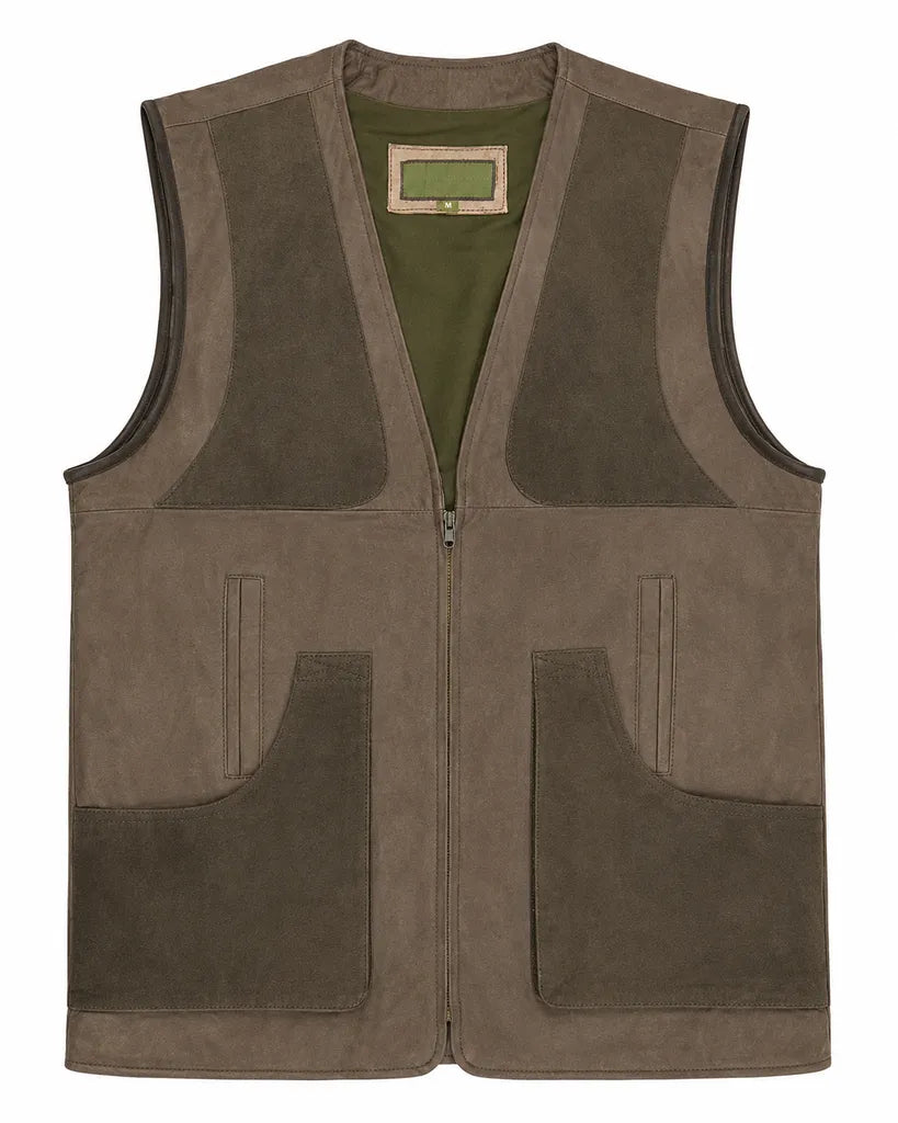 Men's Mid-Brown Shooting Leather Vest