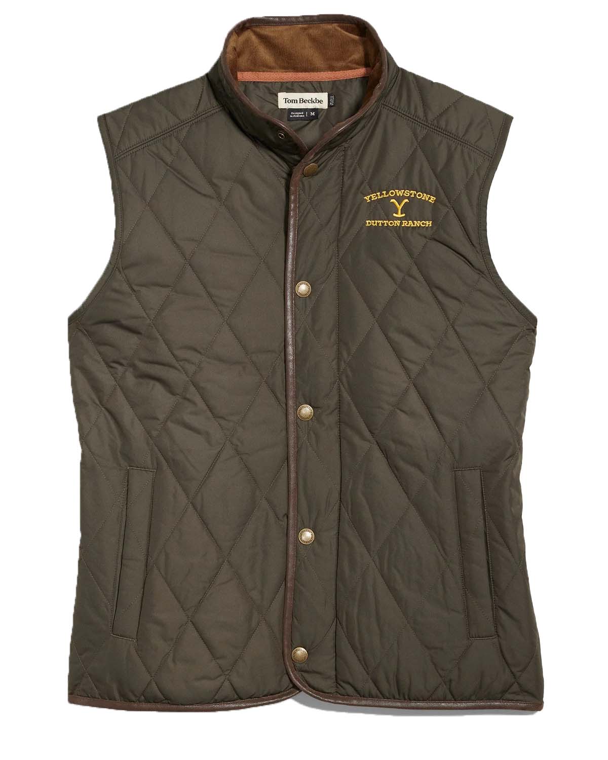 Quilted Yellowstone Logo Vest