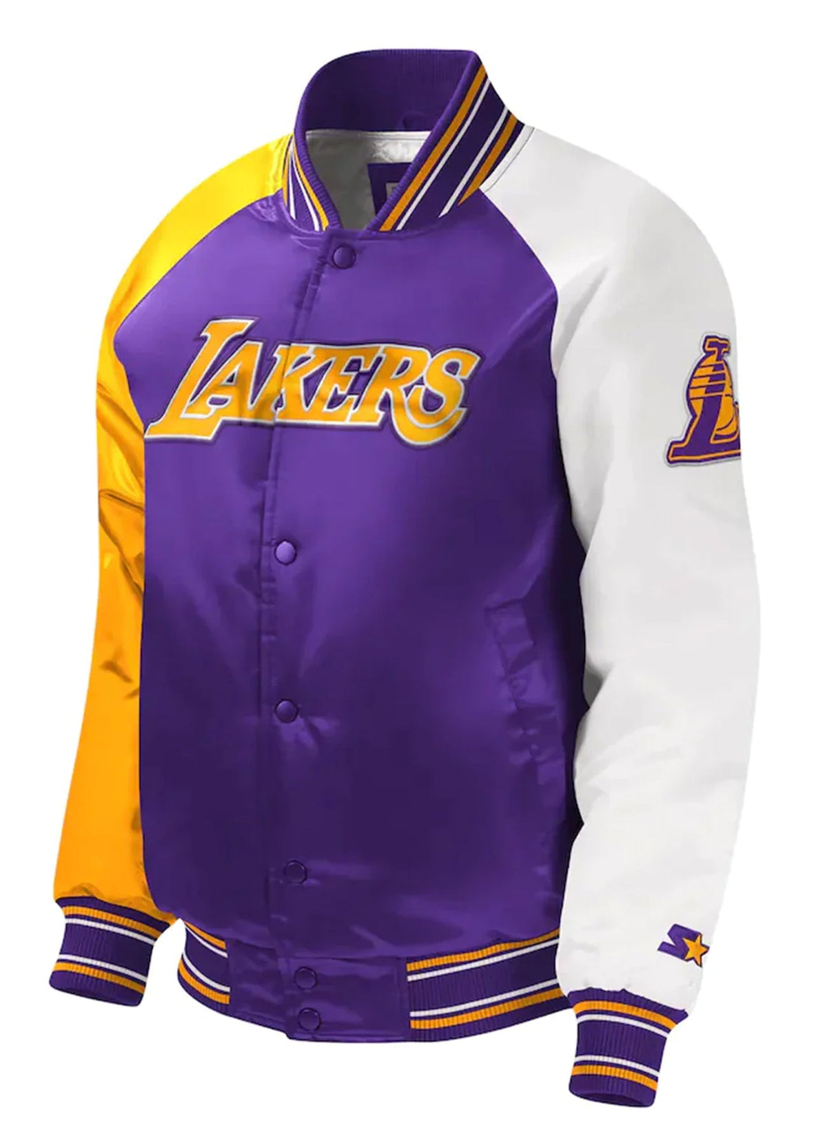 Purple Raglan Full-Snap Varsity Jacket