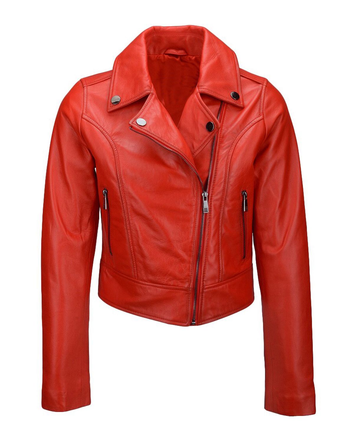 Women's Short Slim Fit Biker Jacket