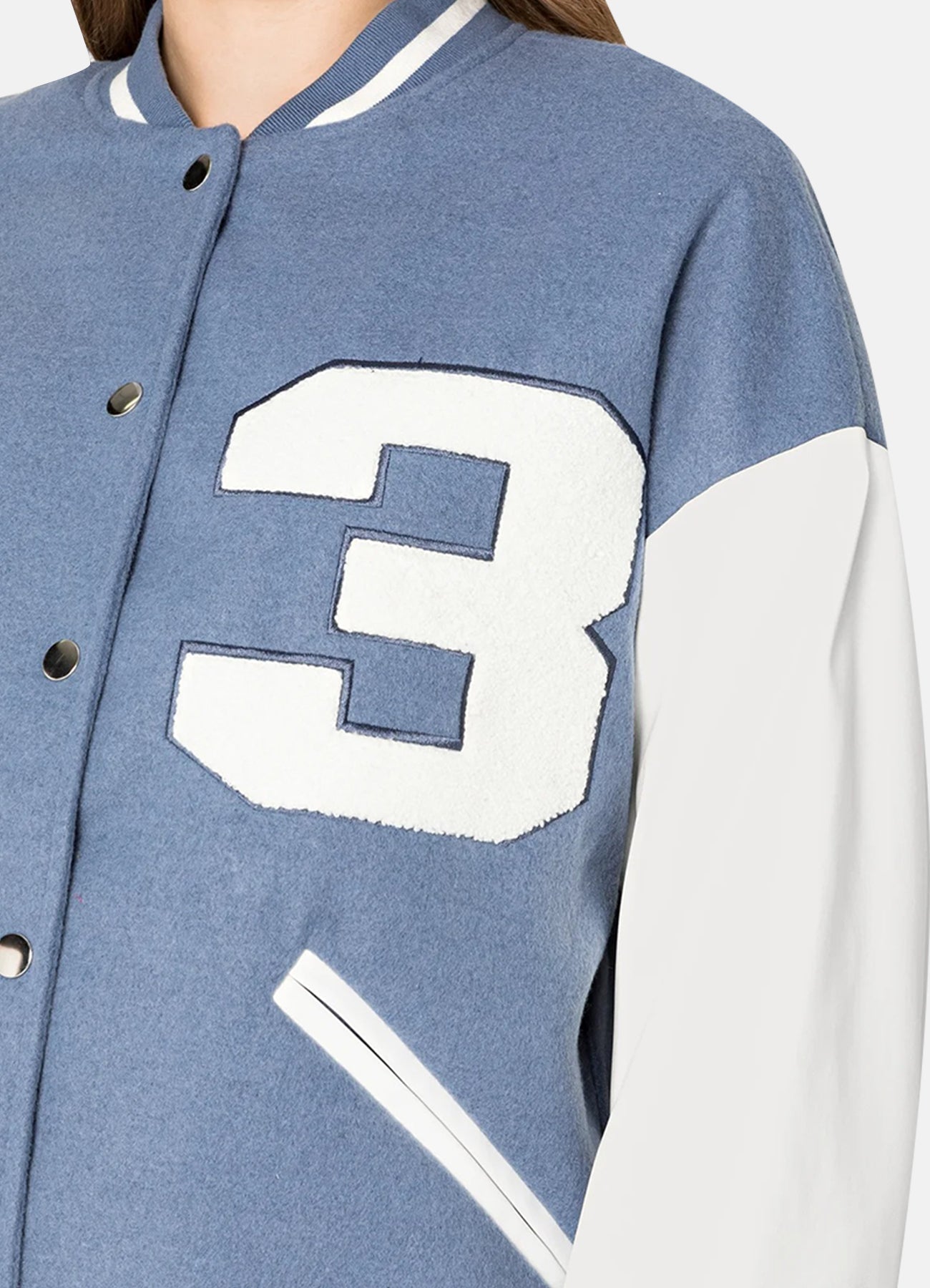 Women's Iconic Light Blue Varsity Jacket