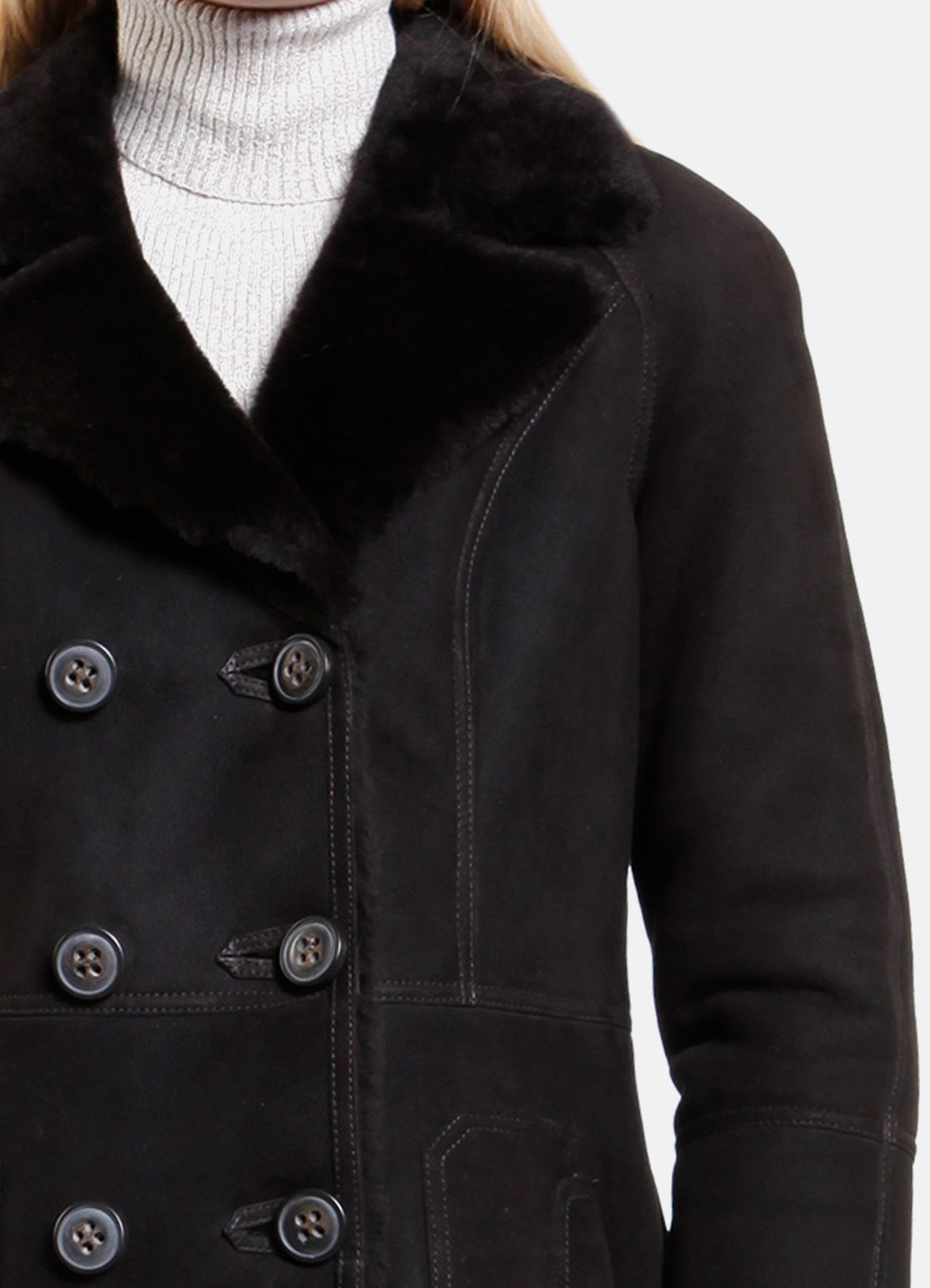 Women's Iconic Black Shearling Leather Jacket