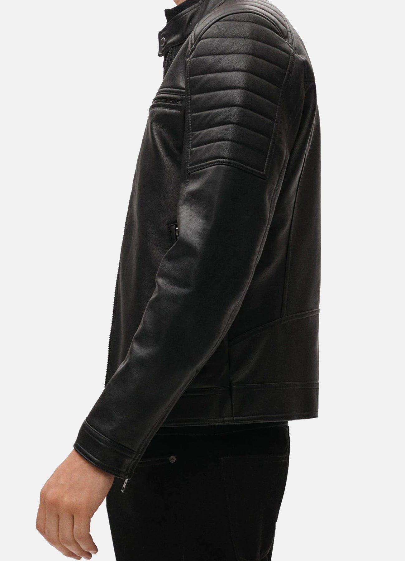 Men's Jade Black Biker Leather Jacket