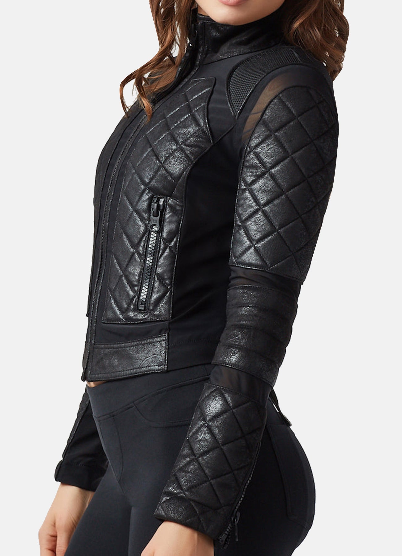 Women's Quilted Classic Black Biker Leather Jacket