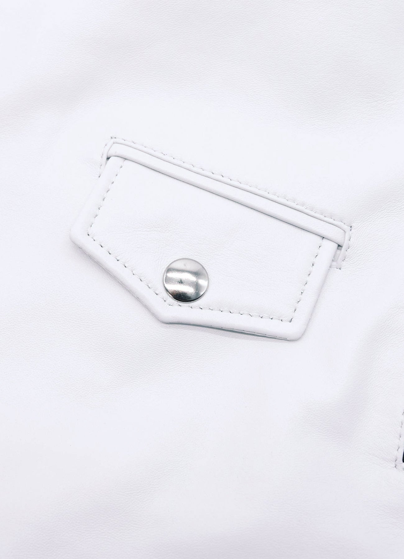 Men's White Perfecto Biker Leather Vest