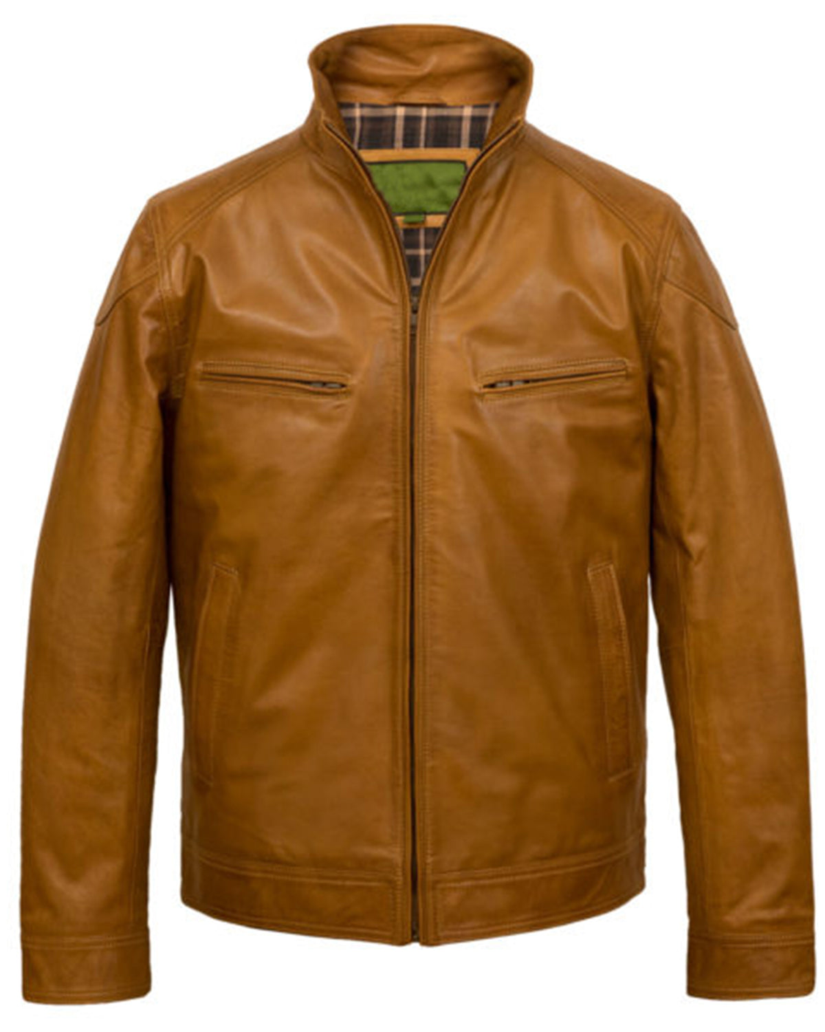 Fashion Wear Men's Tan Brown Leather Jacket