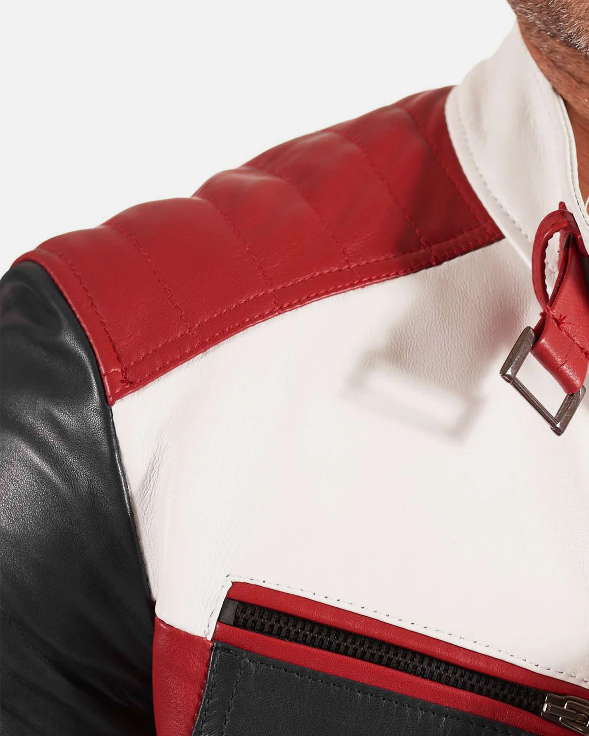Men's Multi Color Biker Leather Jacket