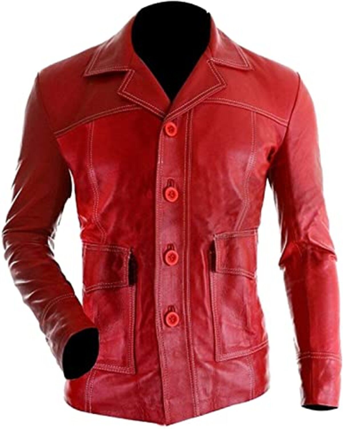 Women c Mayhem Red Retro Motorcycle Biker Leather Jacket