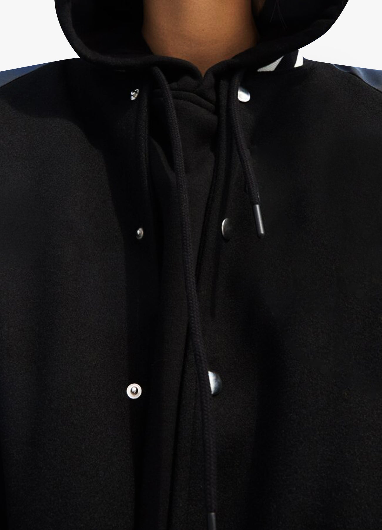 Women's Oversized Black Varsity Jacket