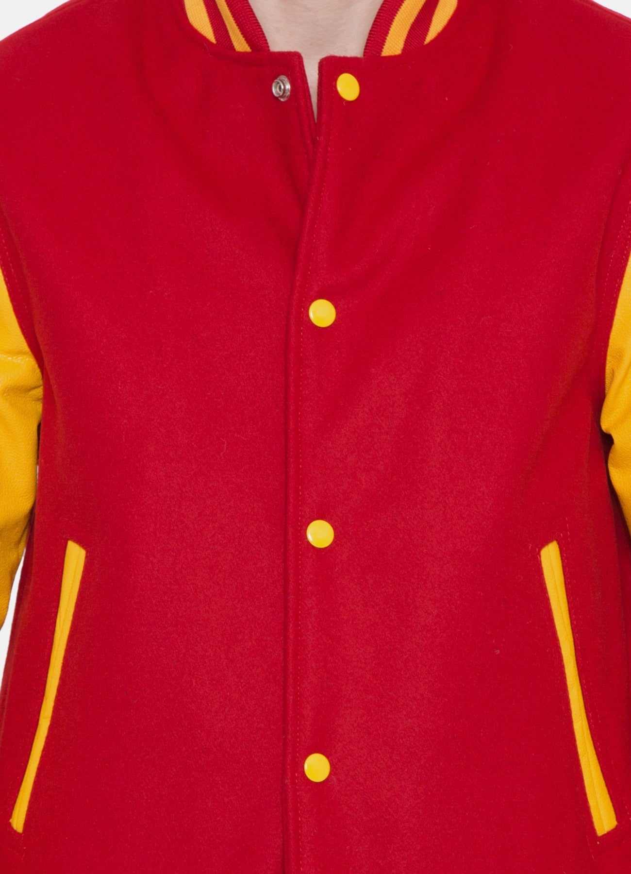 Men's Iconic Red and Yellow Varsity Jacket